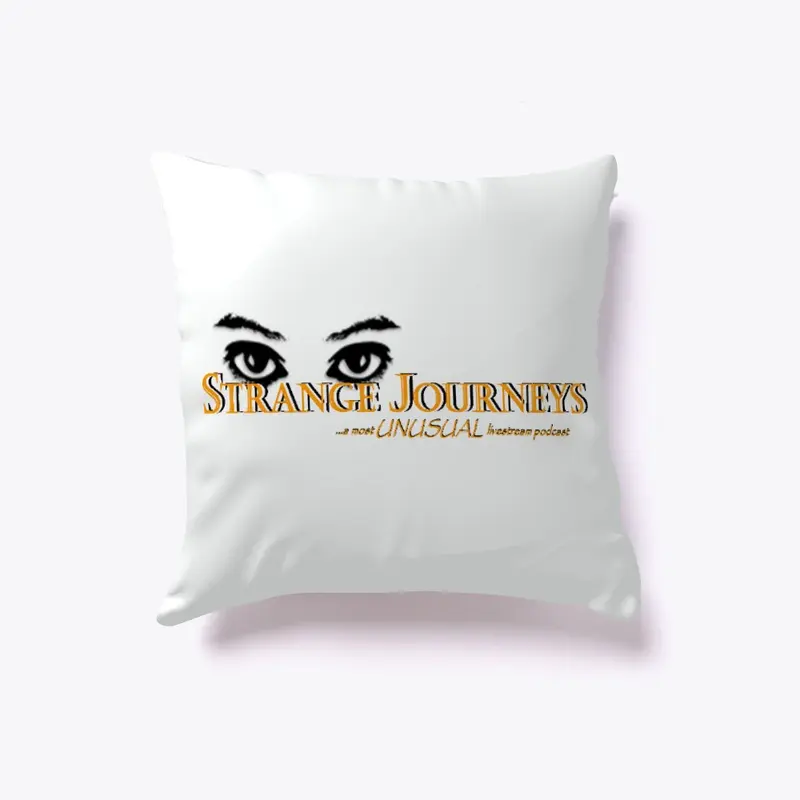 Strange Journeys logo pillow