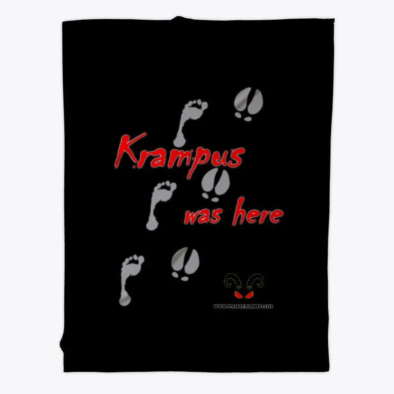 Krampus Was Here fleece blanket