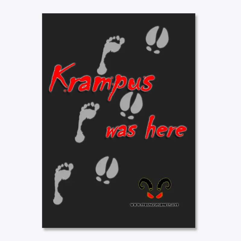 Krampus Was Here sticker