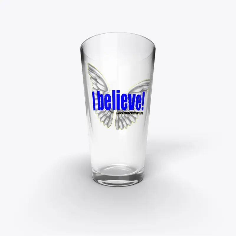 I Belive in Angels pint glass