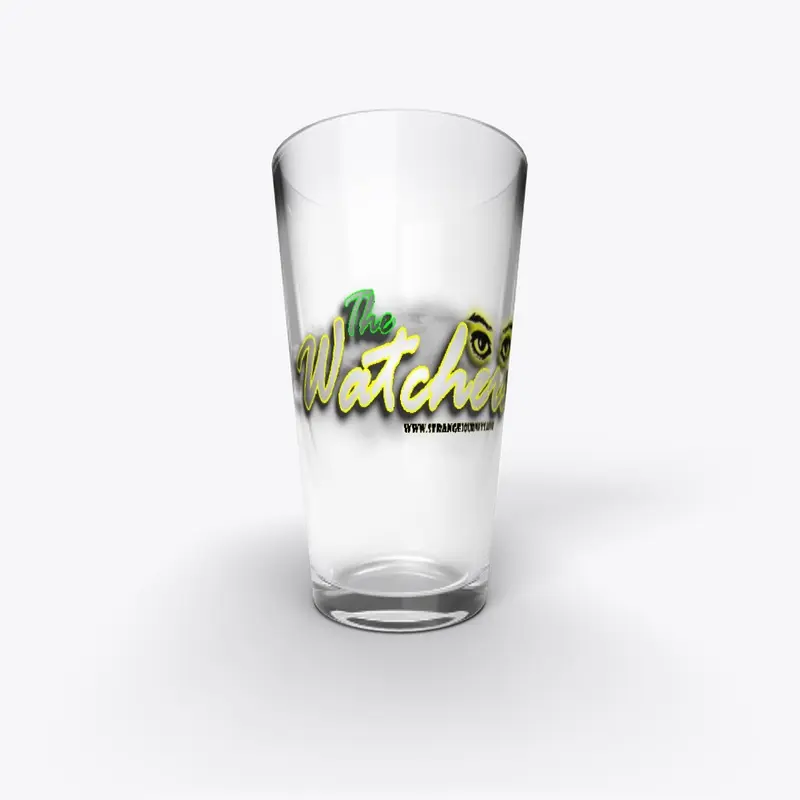 The Watchers logo pint glass