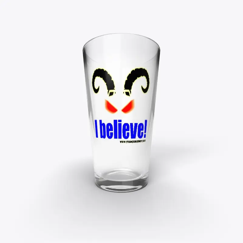 I Believe in Krampus pint glass