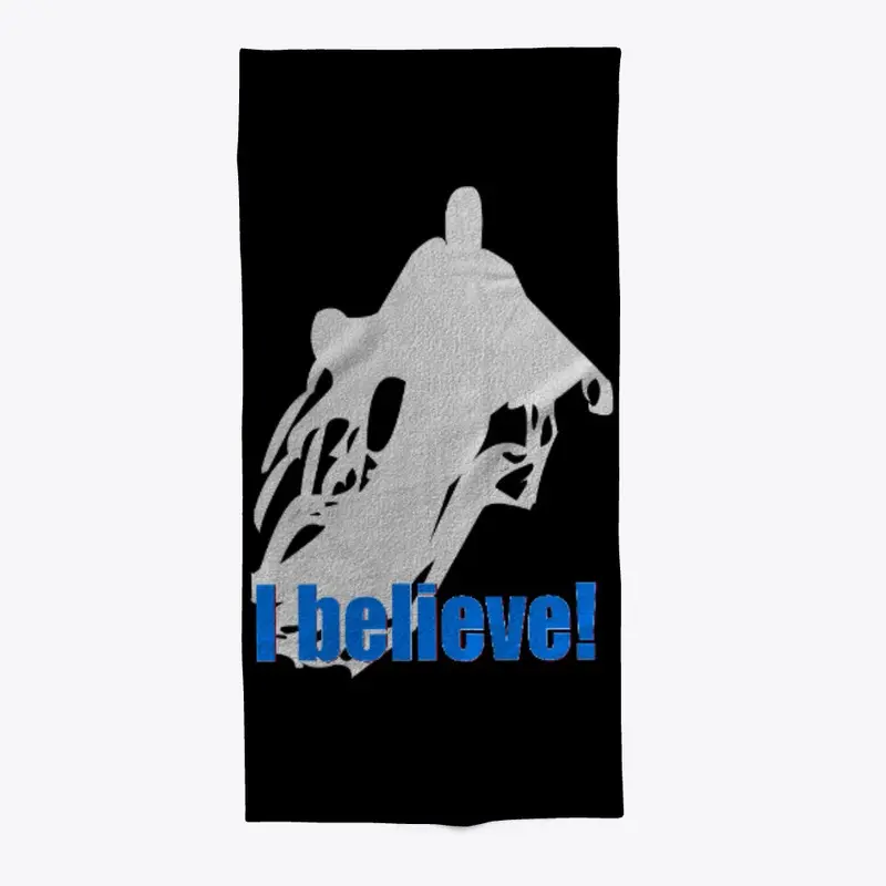 I Believe in Ghosts! beach towel