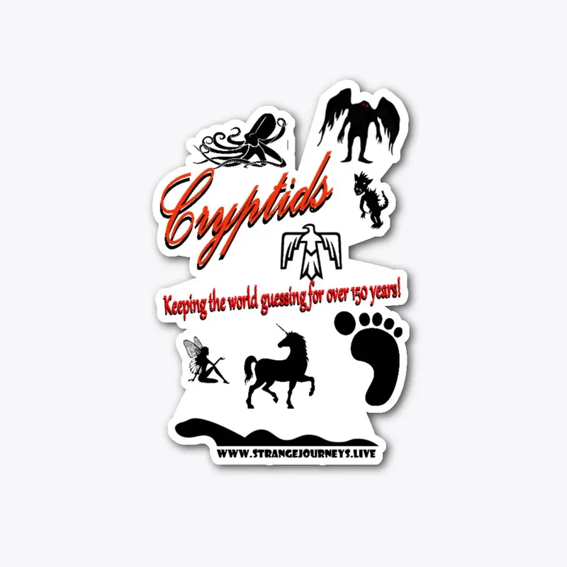 Cryptids die cut stickers