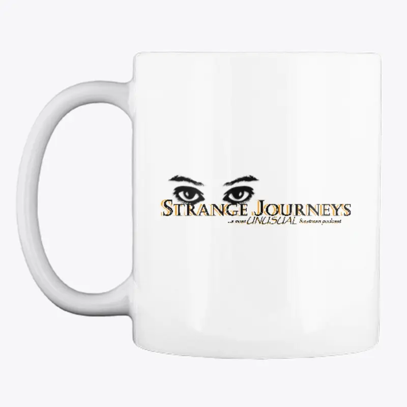 New Strange Journeys logo mug