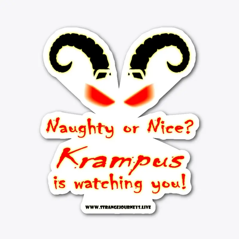 Krampus die cut sticker