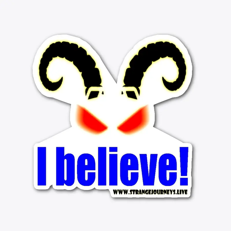 I Believe in Krampus die cut sticker