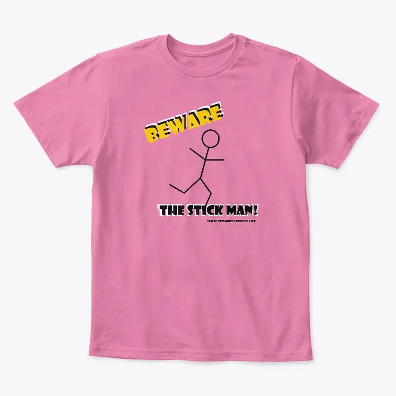 Beware the Stick Man kids tee